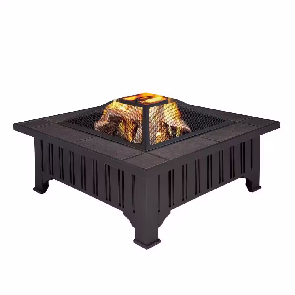 Real Flame Lafayette 34 in. Wood Burning Fire Pit
