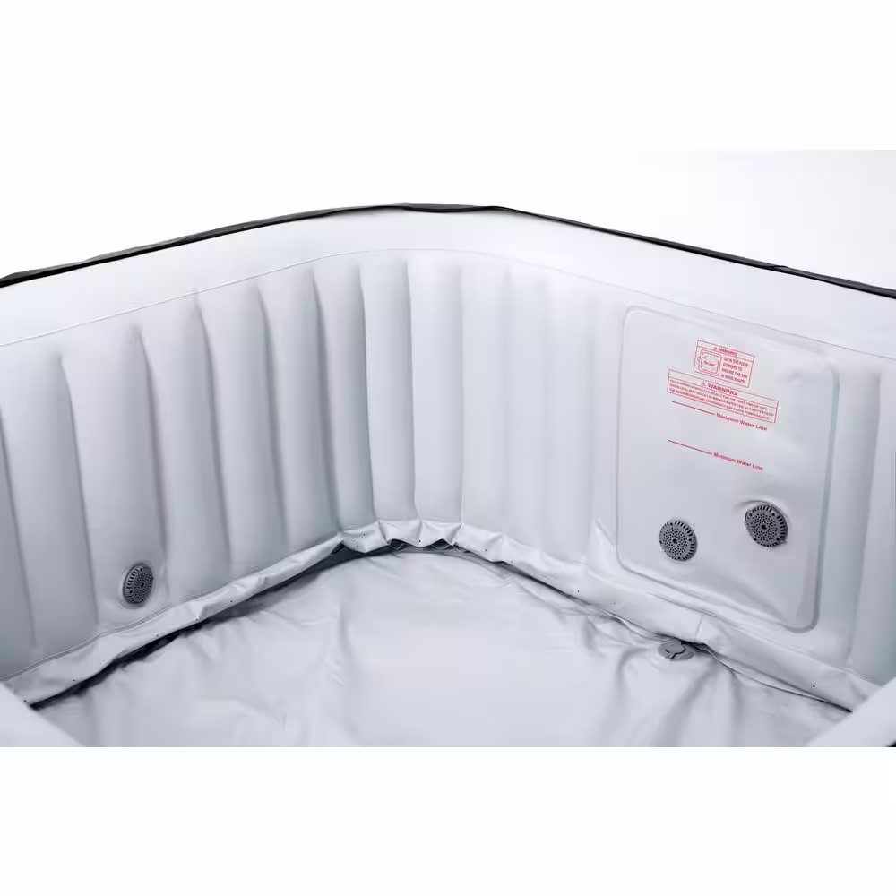M SPA Premium Series SOHO 6-Person 132 Air Bubble Massage Inflatable SQUARE Hot Tub Integrated ONE Unit Child Safety Lock
