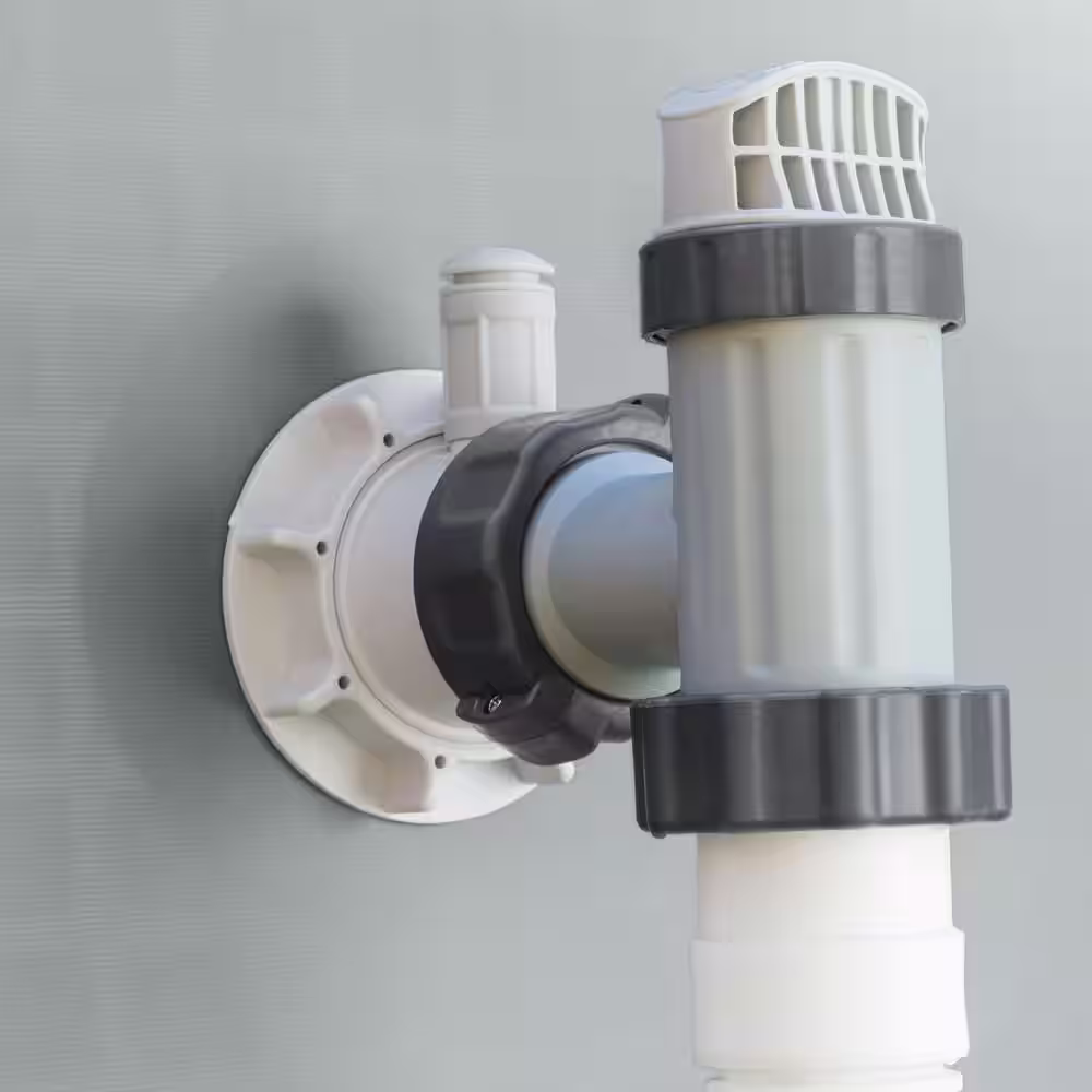 Intex 20 ft. x 10 ft. x 48 in. Prism Frame Oval Swimming Pool Set Ladder, Cover, and Pump