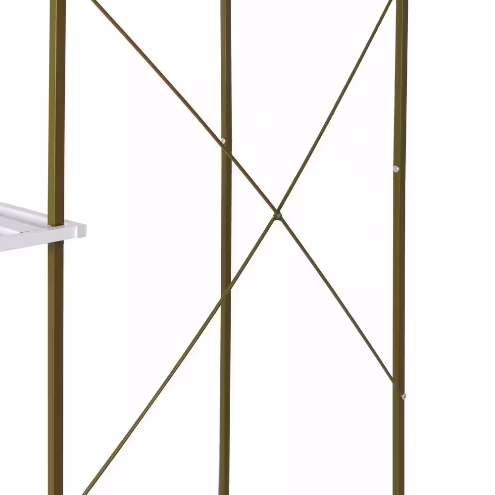 Honey-Can-Do White Steel Clothes Rack 45.2 in. W x 68 in. H