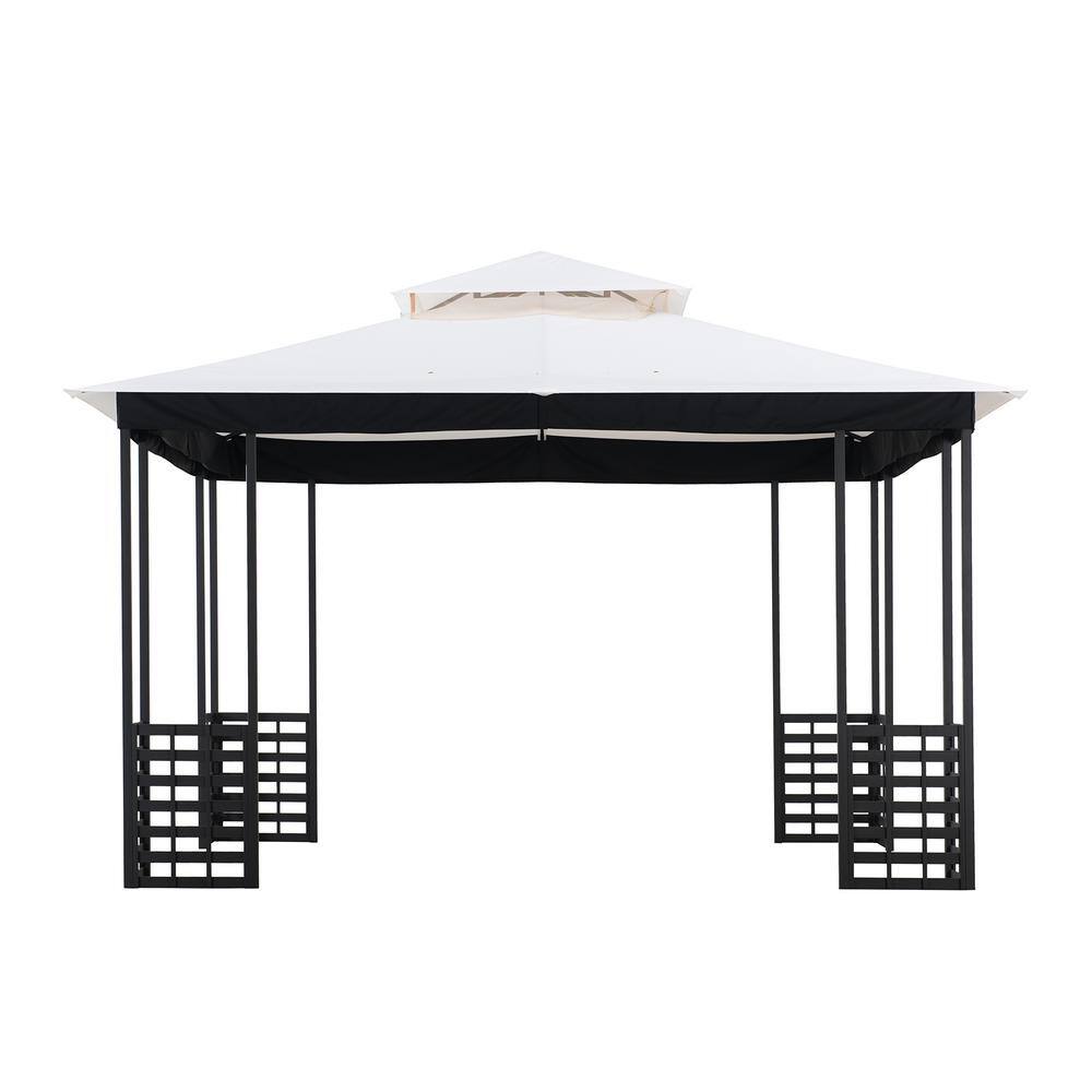 Sunjoy SummerCove Brook Park 11 ft. x 13 ft. White 2-tier Gazebo