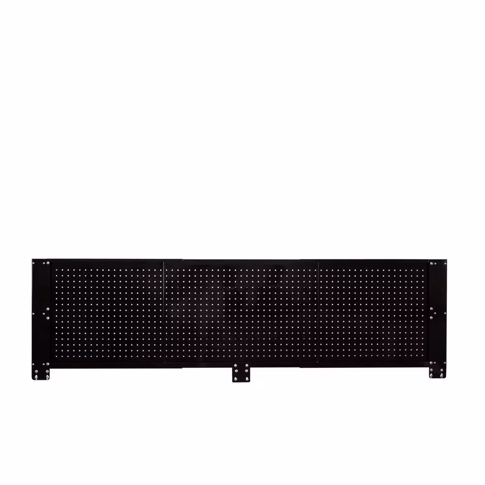Husky 52 in. W to 72 in. Adjustable Pegboard, Gloss Black