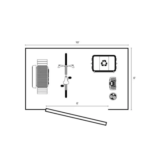 Tuff Shed Tahoe Series Skyline Installed Storage Shed 6 ft. x 10 ft. x 8 ft. 3 in. L2 Unpainted (60 sq. ft.)