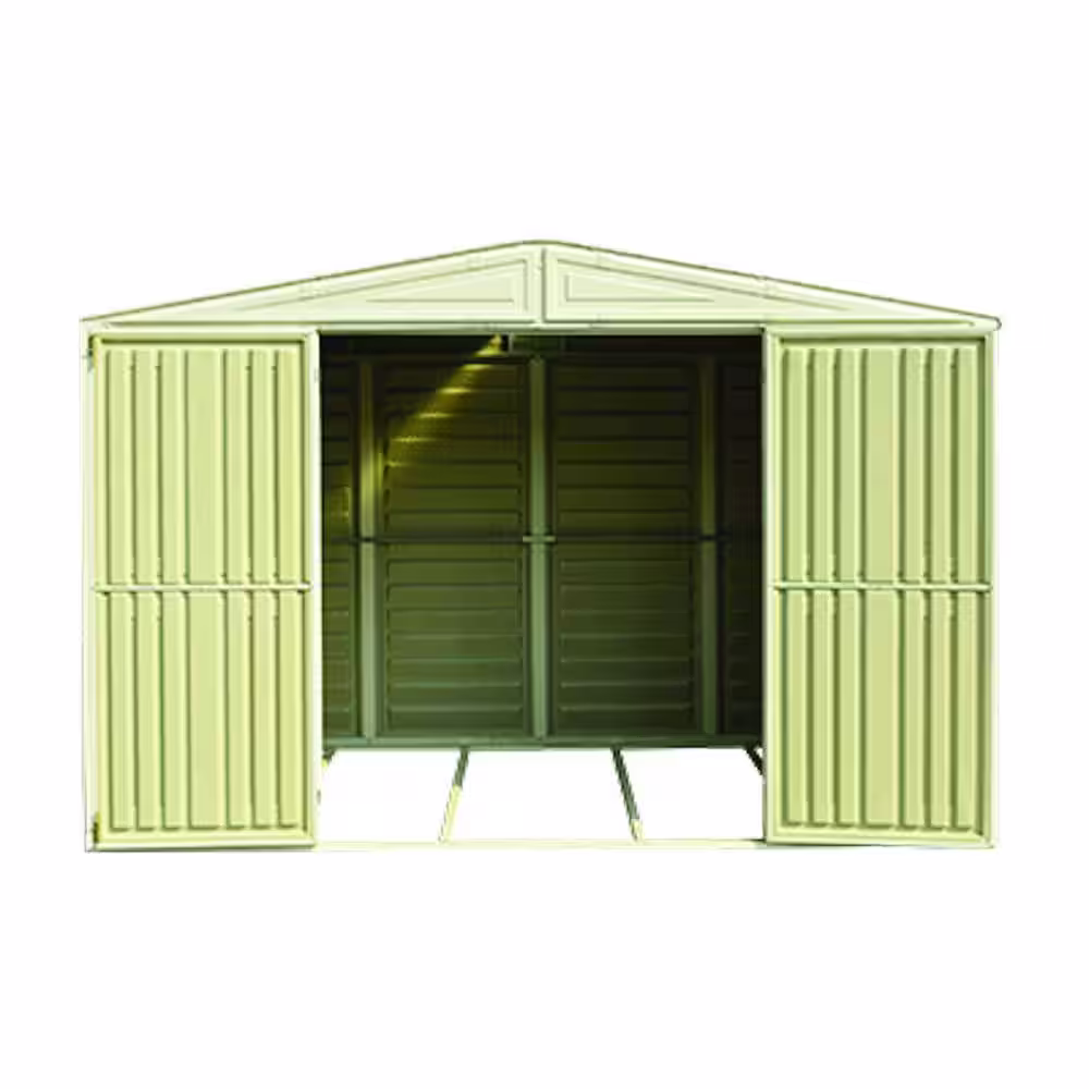 Duramax Building Products Woodbridge 10.5 ft. x 5 ft. Plastic Vinyl Shed with Foundation