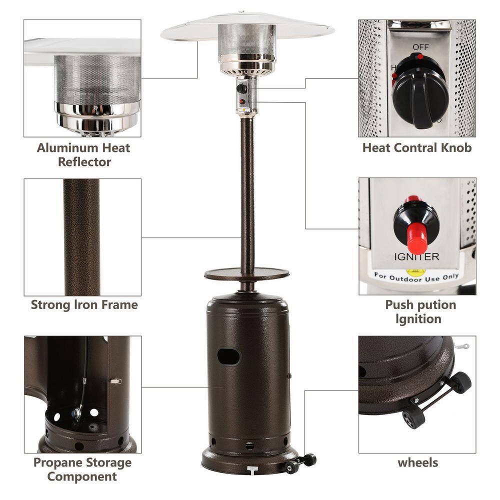 maocao hoom 48,000 BTU Metal Propane Patio Heater