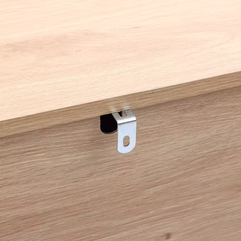 LuxenHome 6-Drawer Light Oak Dresser 29.5 in. x 43.3 in. x 15.7 in.