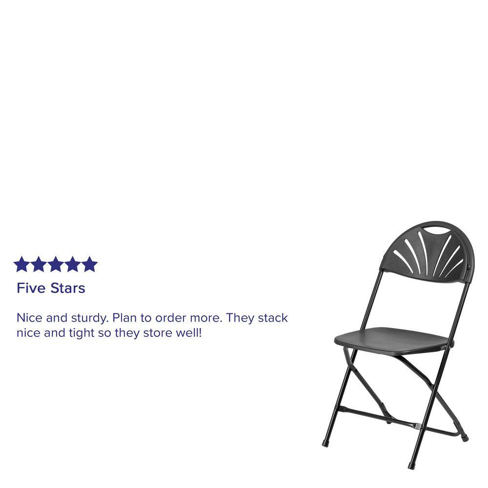 Carnegy Avenue Black Metal Folding Chair (Set of 8)