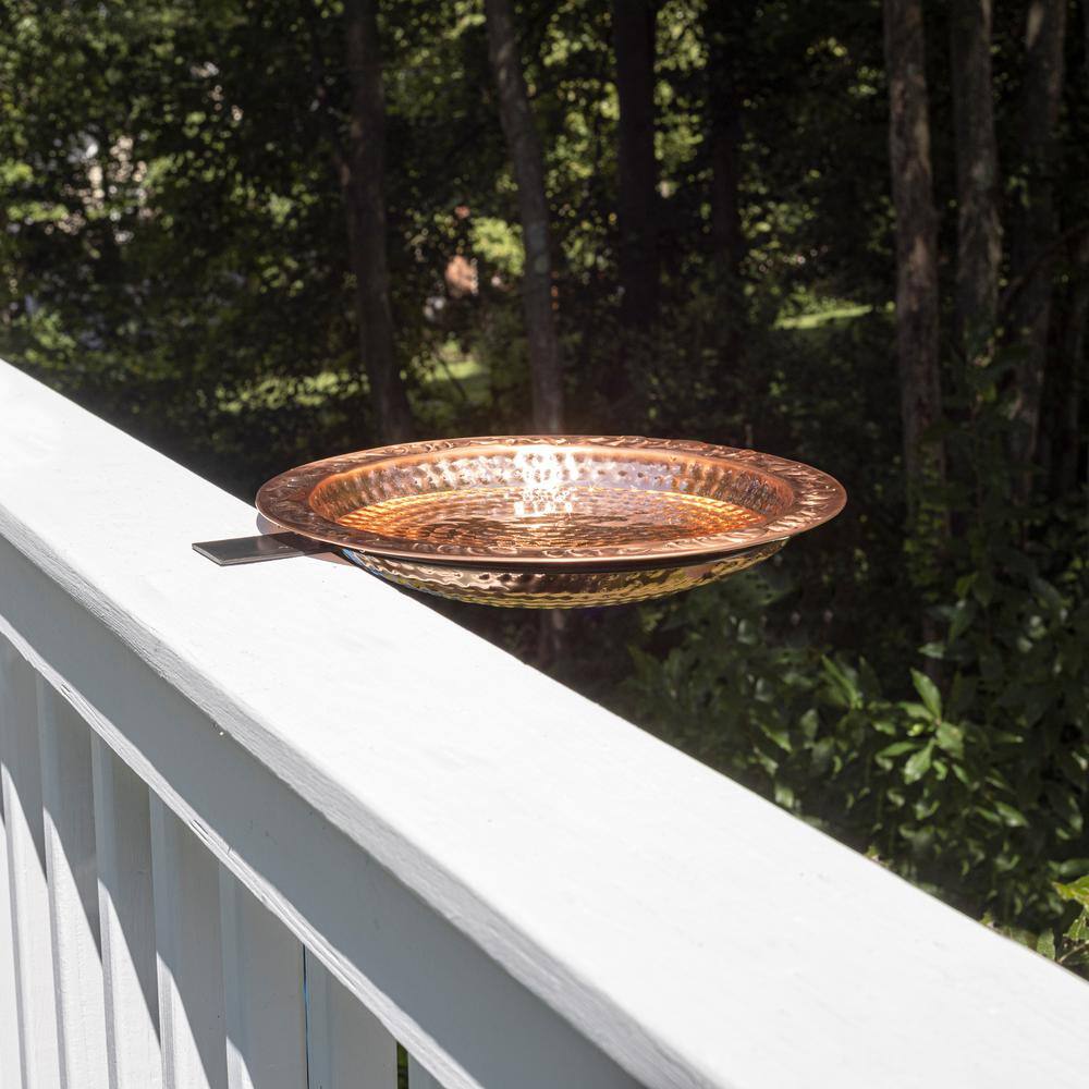 Good Directions 13.5 in. Pure Copper Deck Mount Birdbath