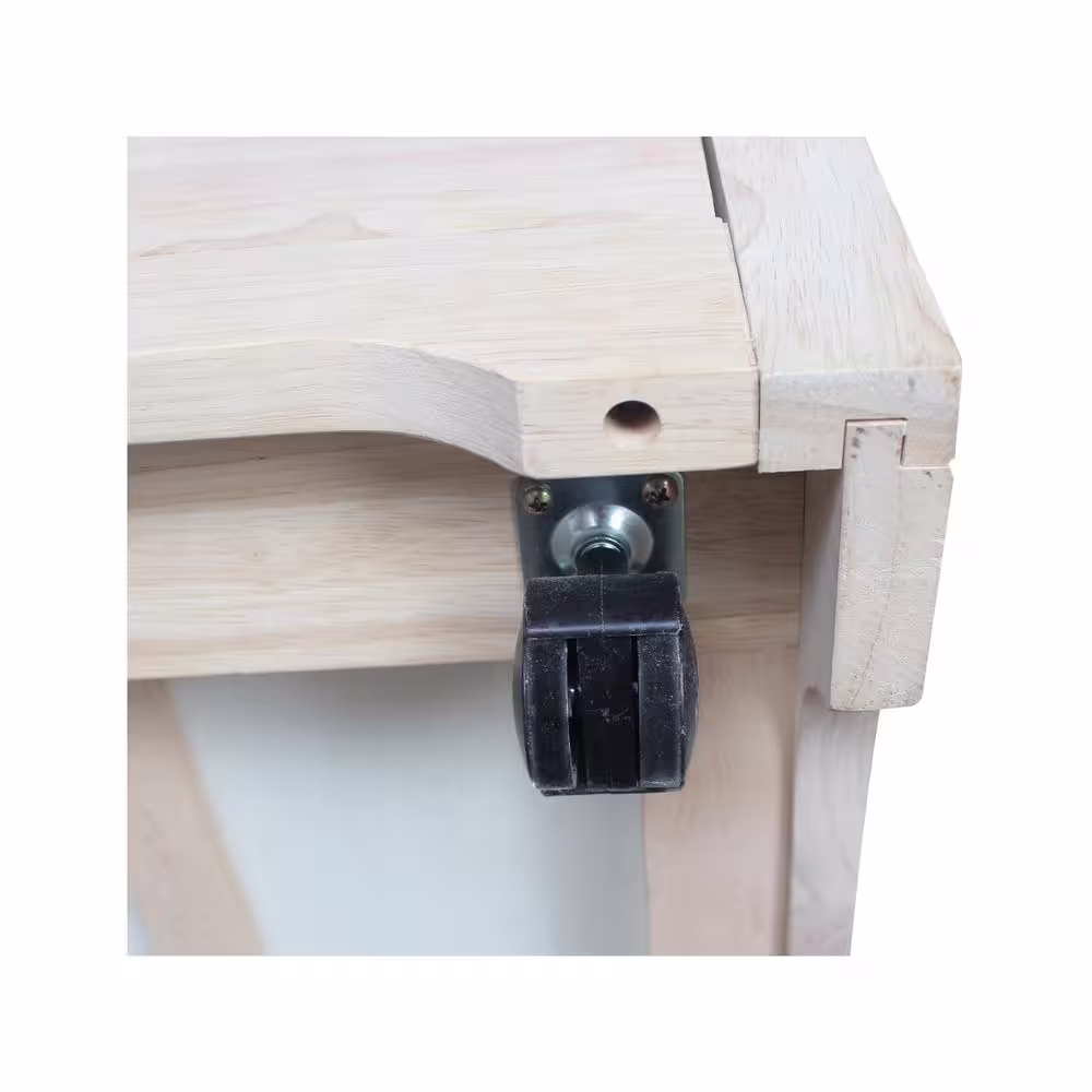 International Concepts Solid Wood Ready to Finish Rolling File Cabinet