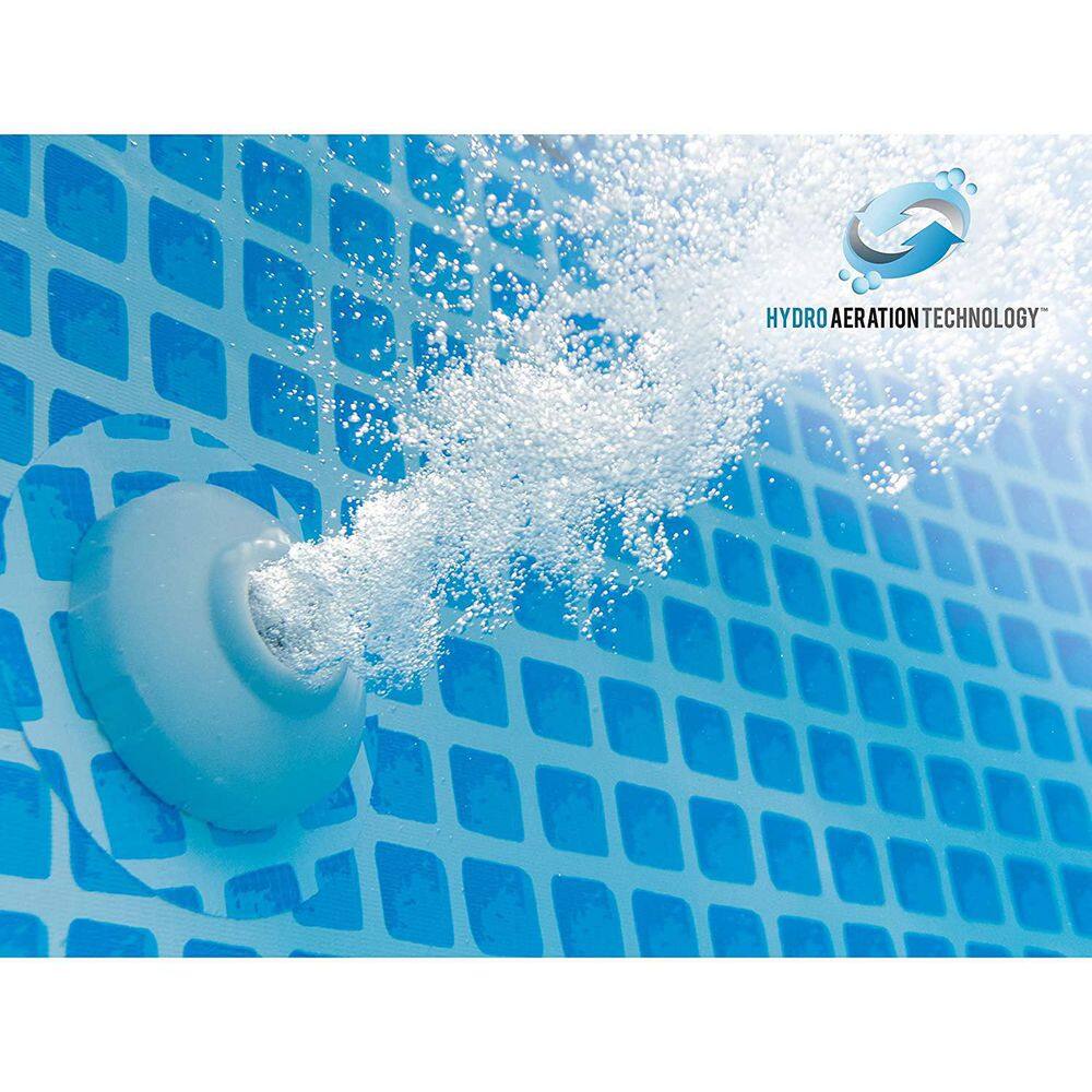 INTEX 16 ft. x 48 in. Clearview Prism Above Ground Swimming Pool with Pump, Round