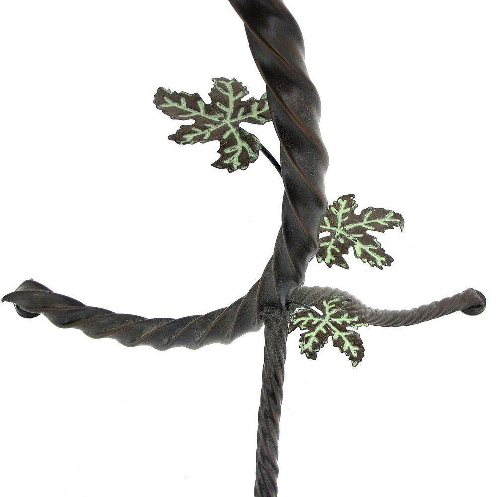 Zaer Ltd. 33 Inch Tall Round Galvanized Iron Birdbath