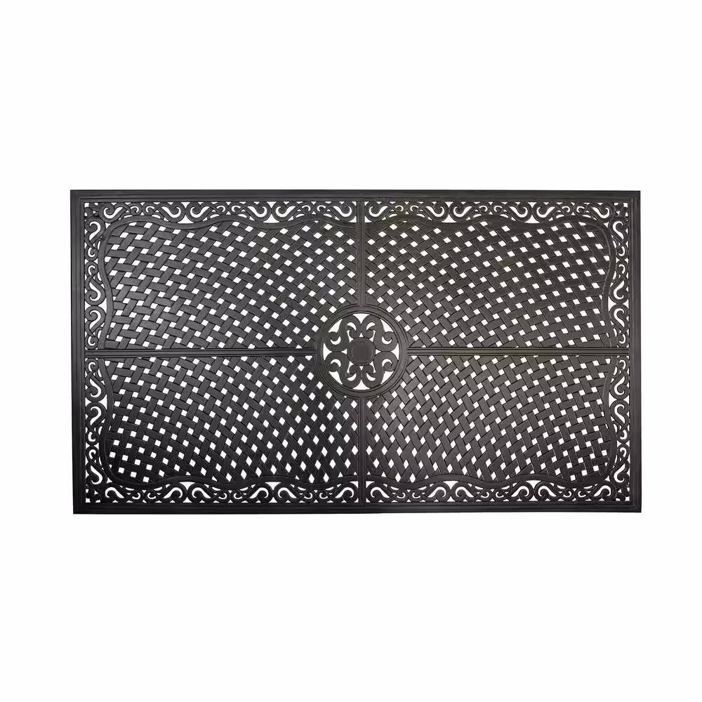 Cambridge Hammond 7-Piece Dining Set with a 70 in. x 40 in. Cast-Top Dining Table and 6 Sling Swivel Rockers