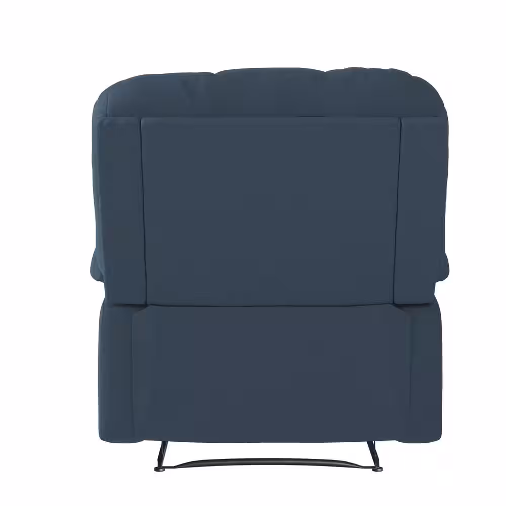 ProLounger Caribbean Blue Plush Low-Pile Velour Tufted Back Extra Large Wall Hugger Reclining Chair
