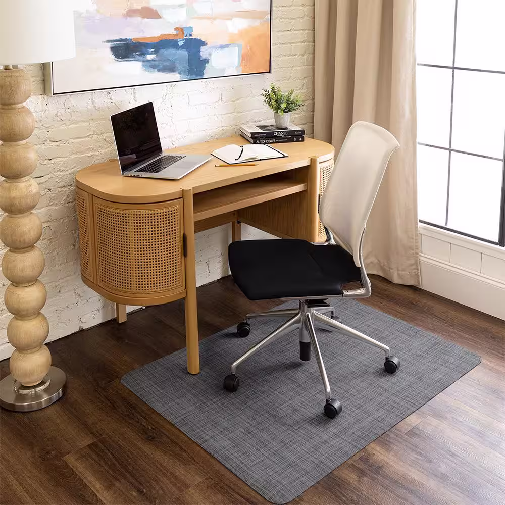 TrafficMaster Woven Vinyl Gray Thatch 36 in. x 48 in. Chair Mat