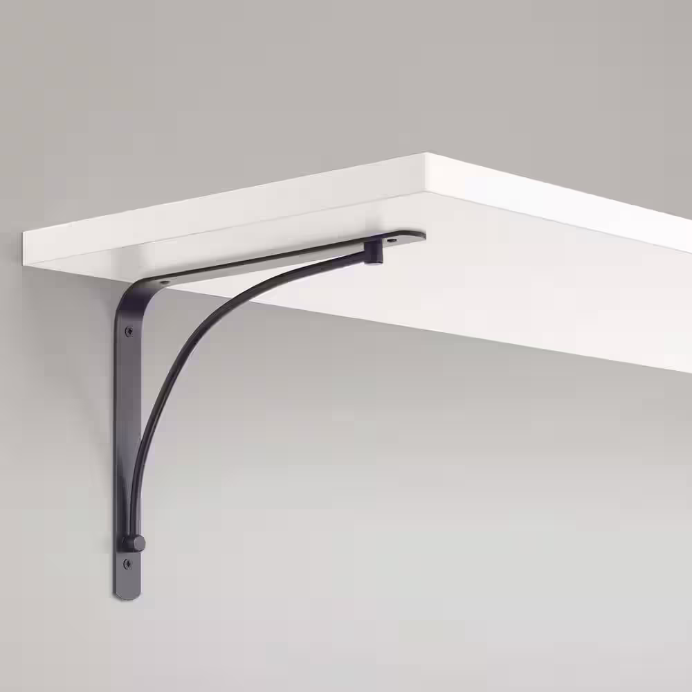 Dolle ARCH 9.1 in. Anthracite Steel Shelf Bracket Set of 2