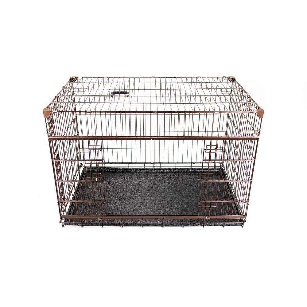 Lucky Dog â¯Dwell Series Crate with Sliding Door - Bronze Finish 24 in.