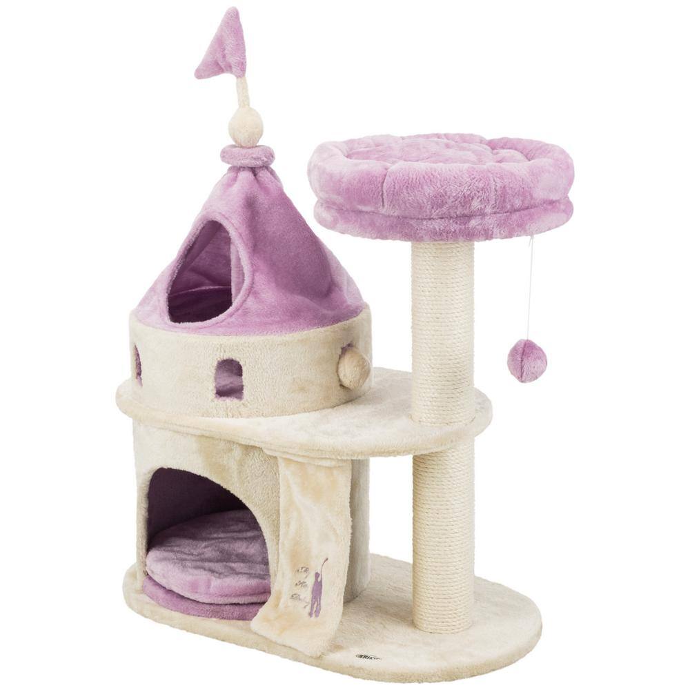 TRIXIE Beige/Purple My Kitty Darling Cat Castle