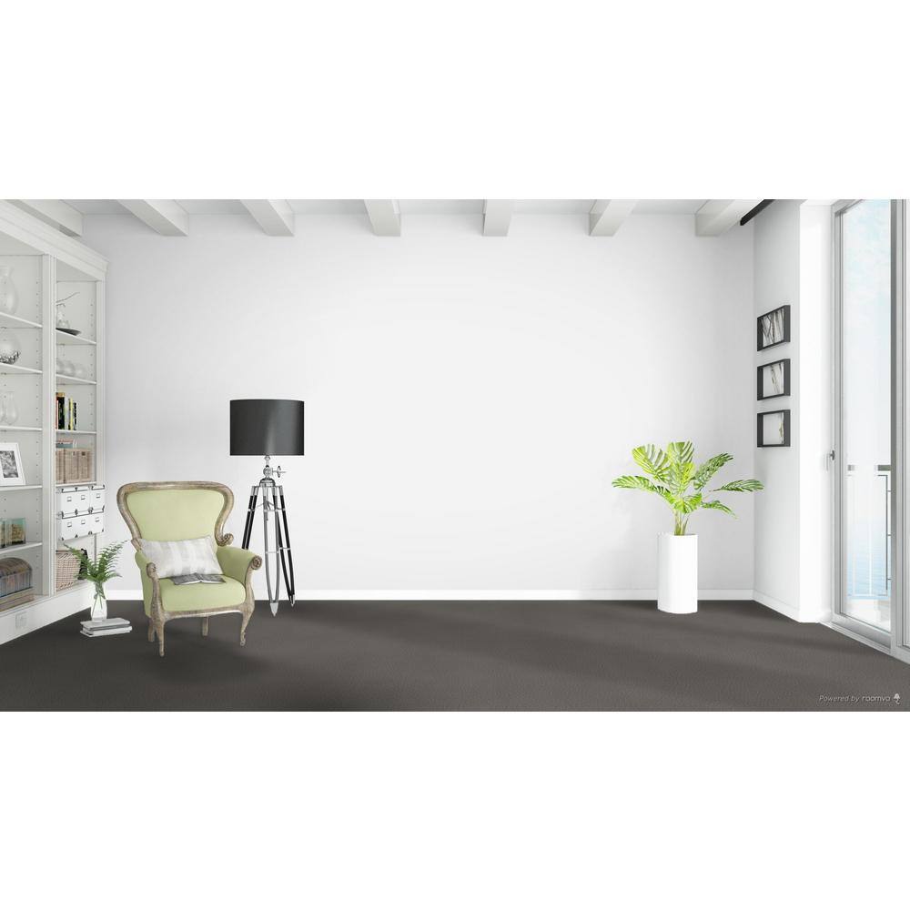 Home Decorators Collection Delicate Flower  - Reserved - Gray 40 oz. SD Polyester Texture Installed Carpet