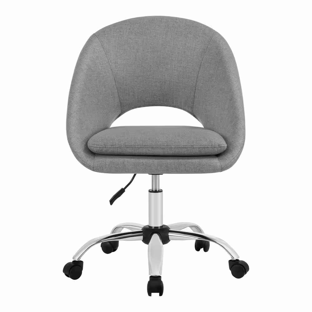 StyleWell Tapley Retro Upholstered Office Chair in Gray