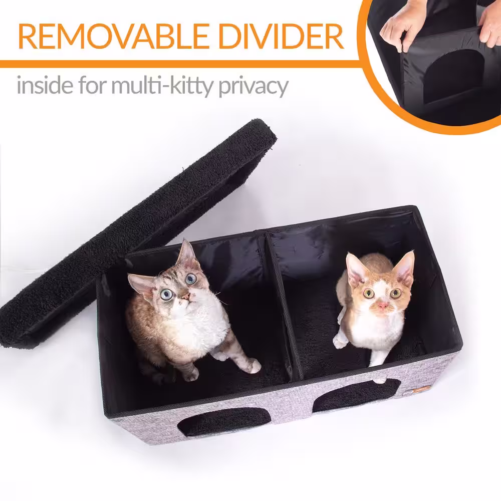 K and H Pet Products 12 in. x 24 in. x 12 in. Classy Navy Thermo-Kitty Duplex 4W