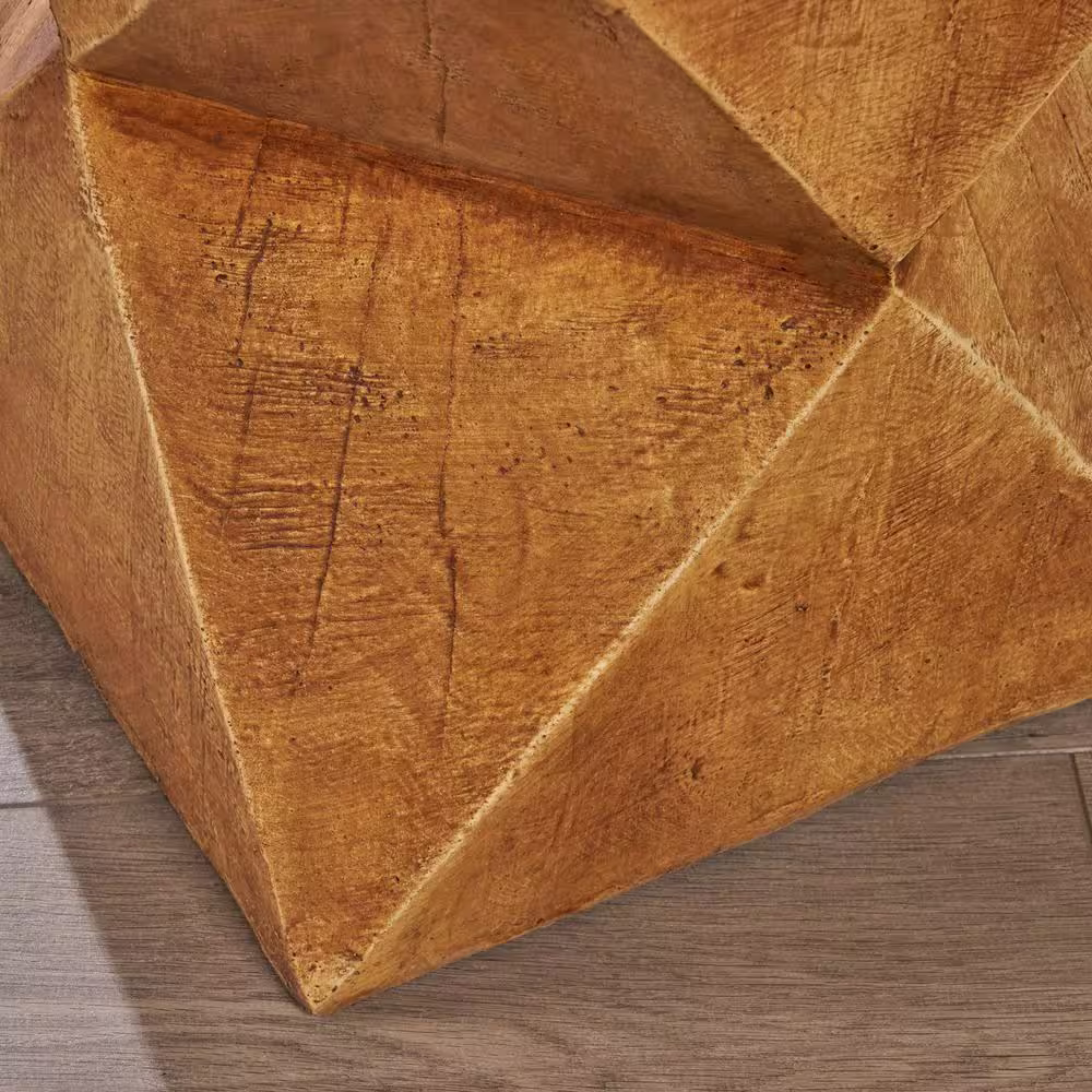 Noble House Bryleigh Natural Brown Lightweight Concrete Accent Table