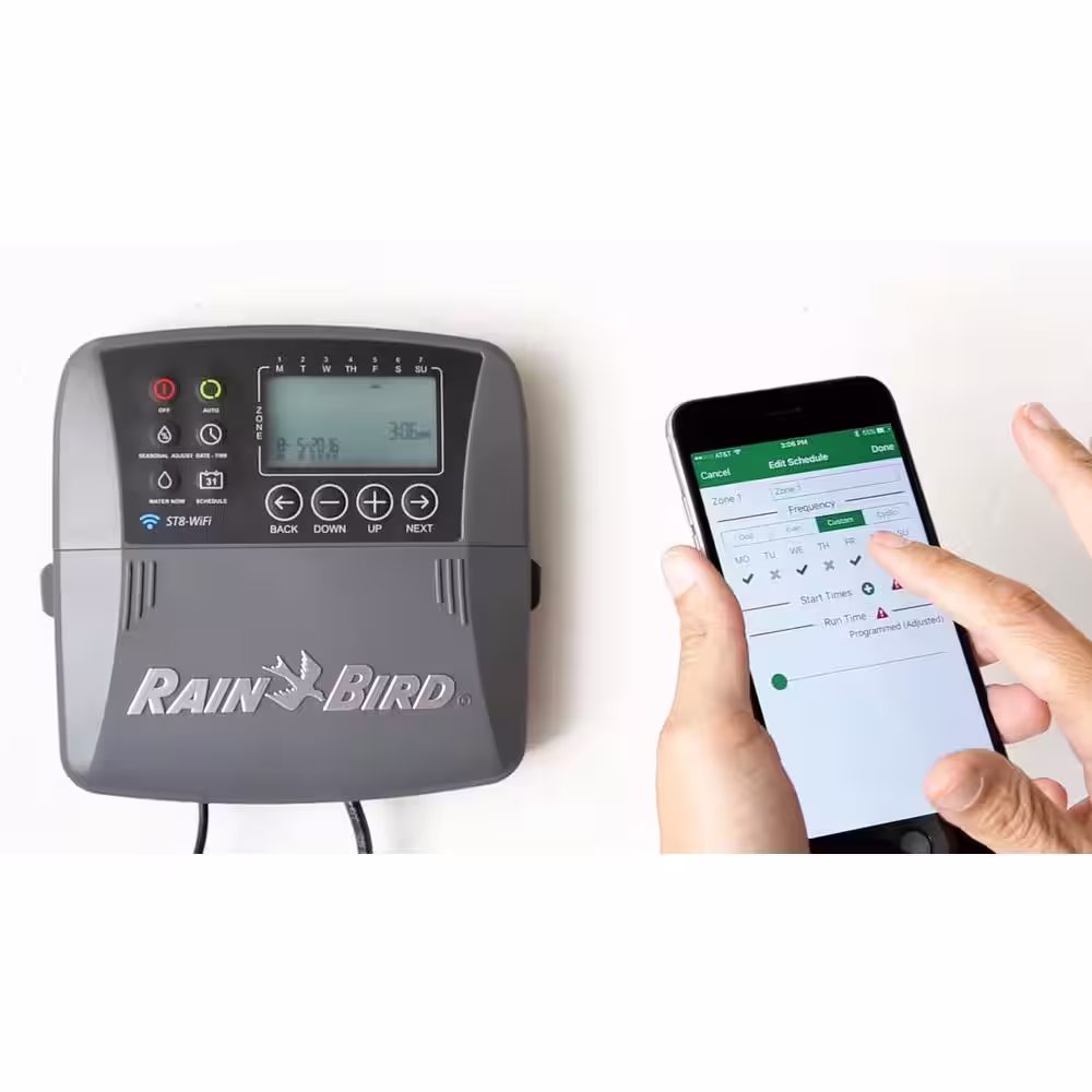 Rain Bird 8-Zone Smart Irrigation Controller Wi-Fi Timer Version 2.0