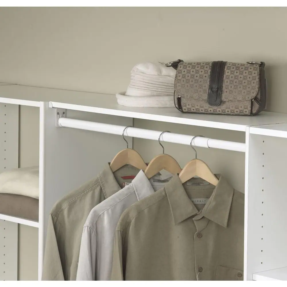 ClosetMaid Selectives 13.8 in. D x 48 in. W x 0.6 in H White Laminate Top Shelf Kit with Brackets