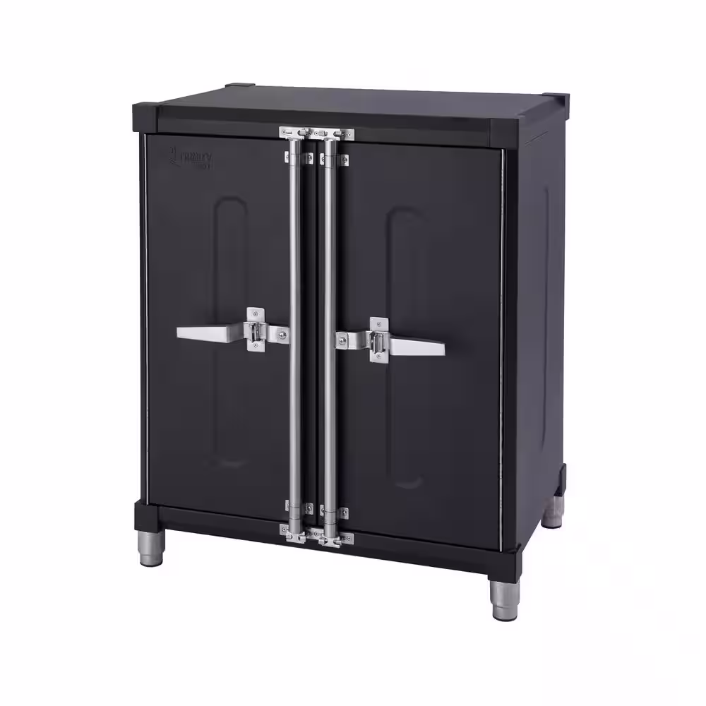 TRINITY PRO 28 in. W x 33.6 in. H x 18.7 in. D 18-Gauge Steel Garage Base Cabinet in Black