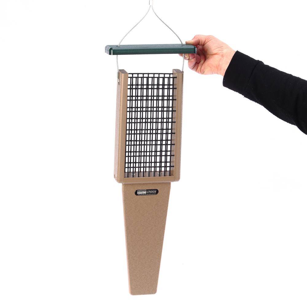 BIRDS choice Recycled Double Cake Pileated Suet Feeder