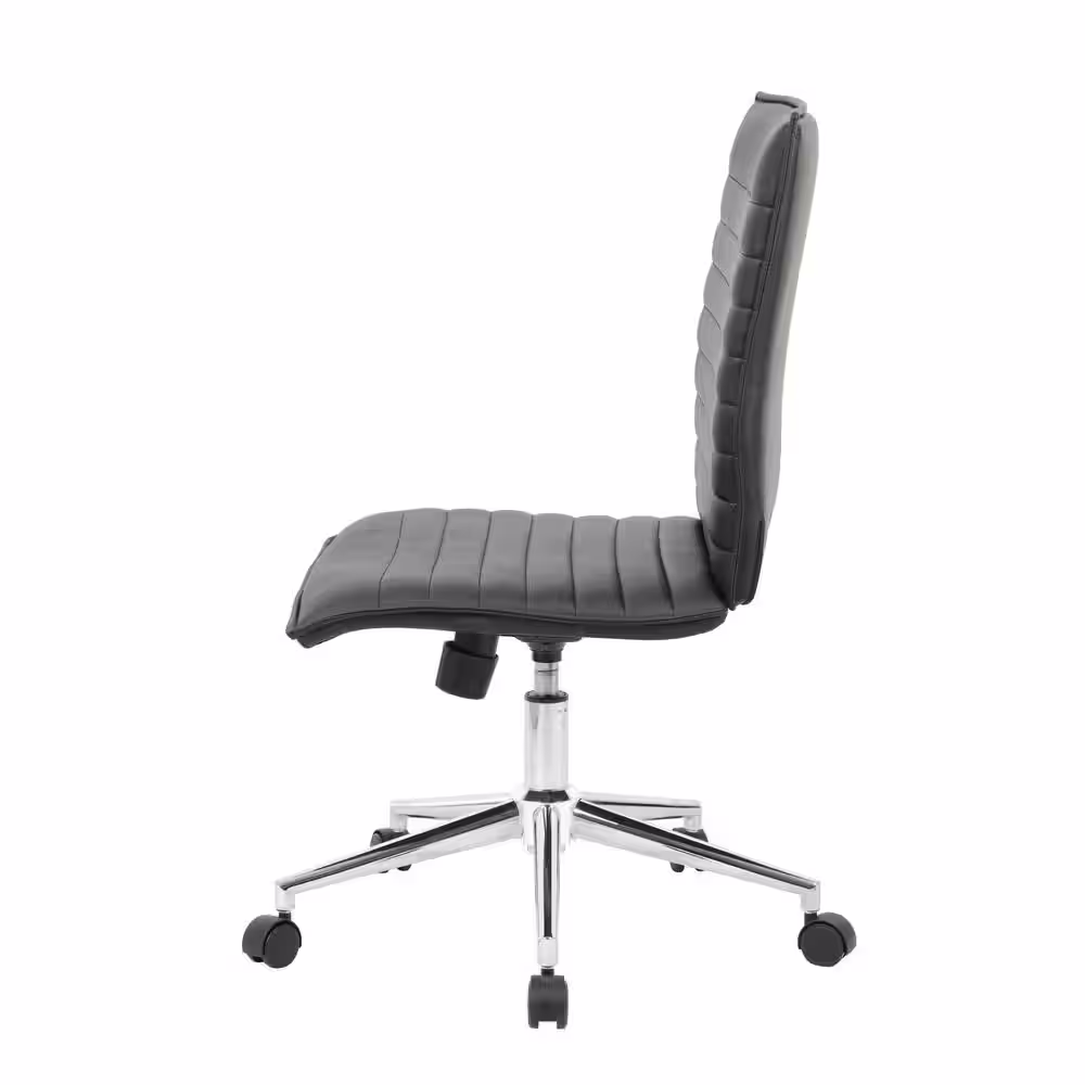 BOSS Office Products Black Contemporary Armless Desk Chair