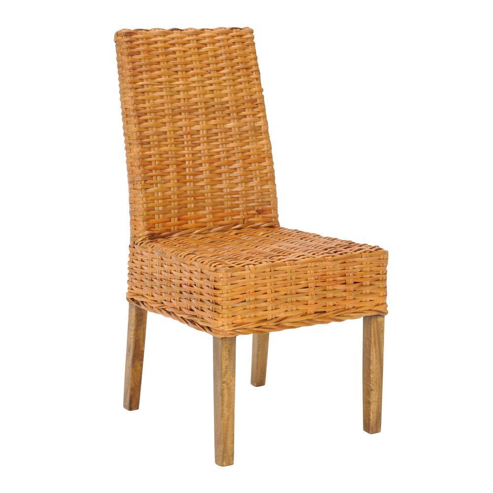 SAFAVIEH Sanibel Light Brown Wood Side Chair (Set of 2)