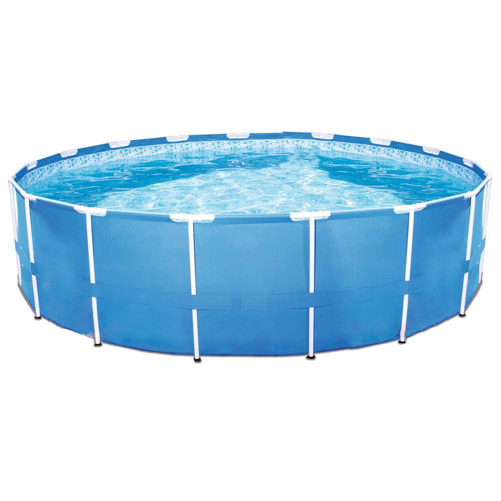 Bestway 12 ft. x 30 in. D Steel Pro Round Above Ground Pool with Steel Metal Frame