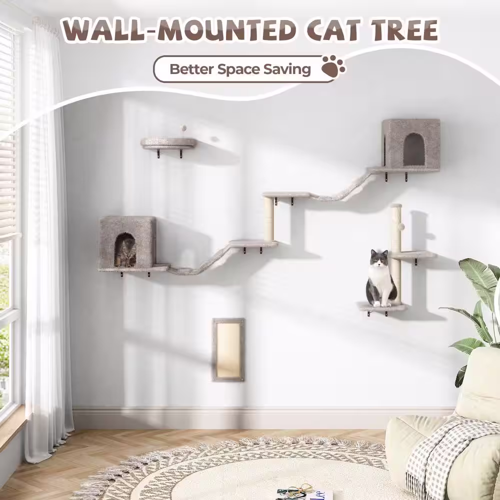 COZIWOW Wall-mounted Cat Tree Wall Shelves
