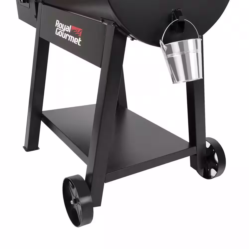 Royal Gourmet 6-in-1 Wood Pellet Grill with Intelligent Digital Control, Bronze and Black