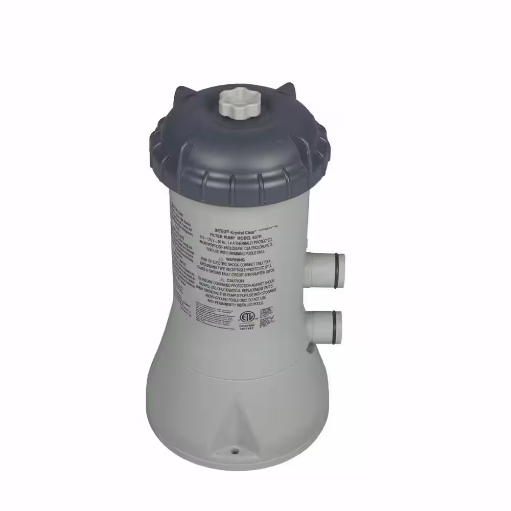 INTEX 12 ft. x 30 in. Round Above Ground Metal Frame Pool and 1000 GPH Above Ground Pool Pump, 1718 Gallons Capacity