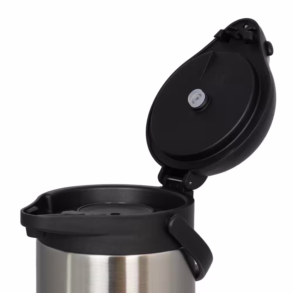 MegaChef 21 Cup Silver Stainless Steel Vacuum Body Pump Cap Air Pot