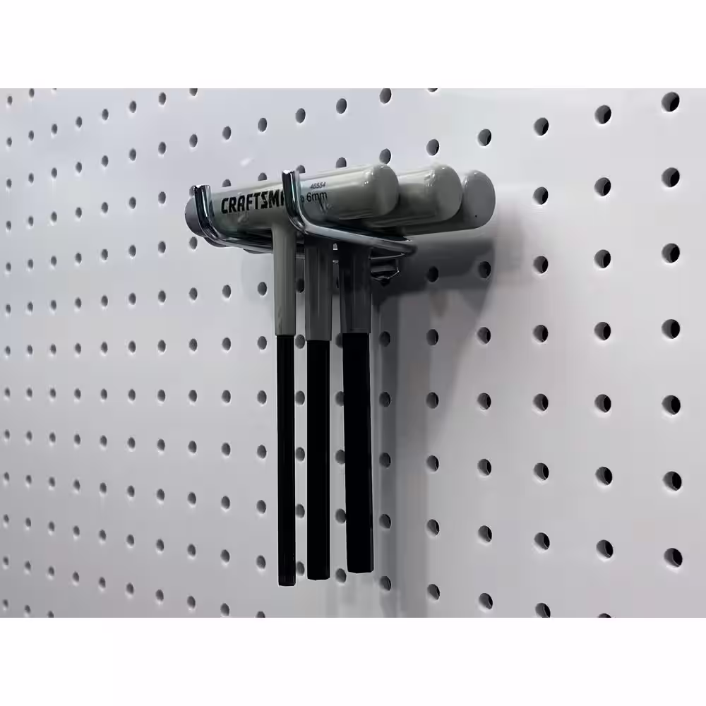 Triton Products 2-3/4 in. Double Rod 80 Degree Bend 1/4 in. Dia Zinc Plated Steel Pegboard Hook (10-Pack)