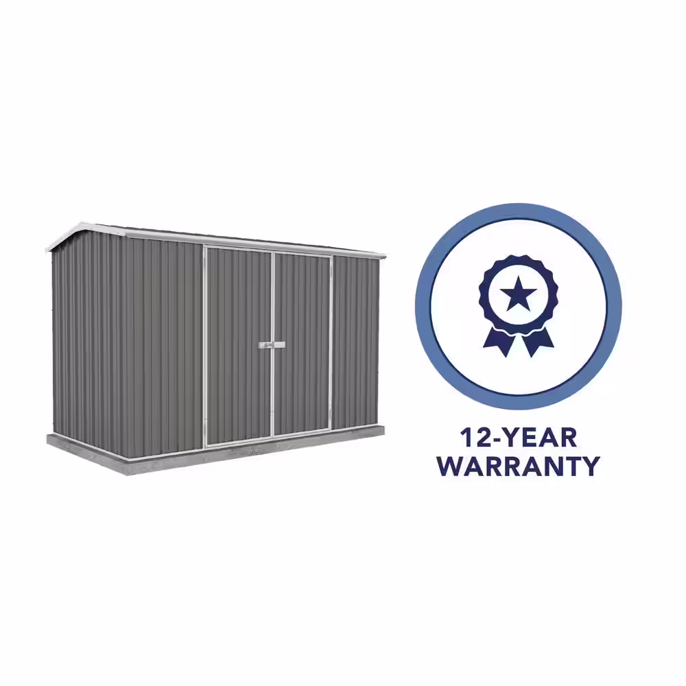 ABSCO Premier 10 ft. x 5 ft. Galvanized Steel Shed in Woodland Gray with SNAPTiTE assembly system (50 sq. ft.)