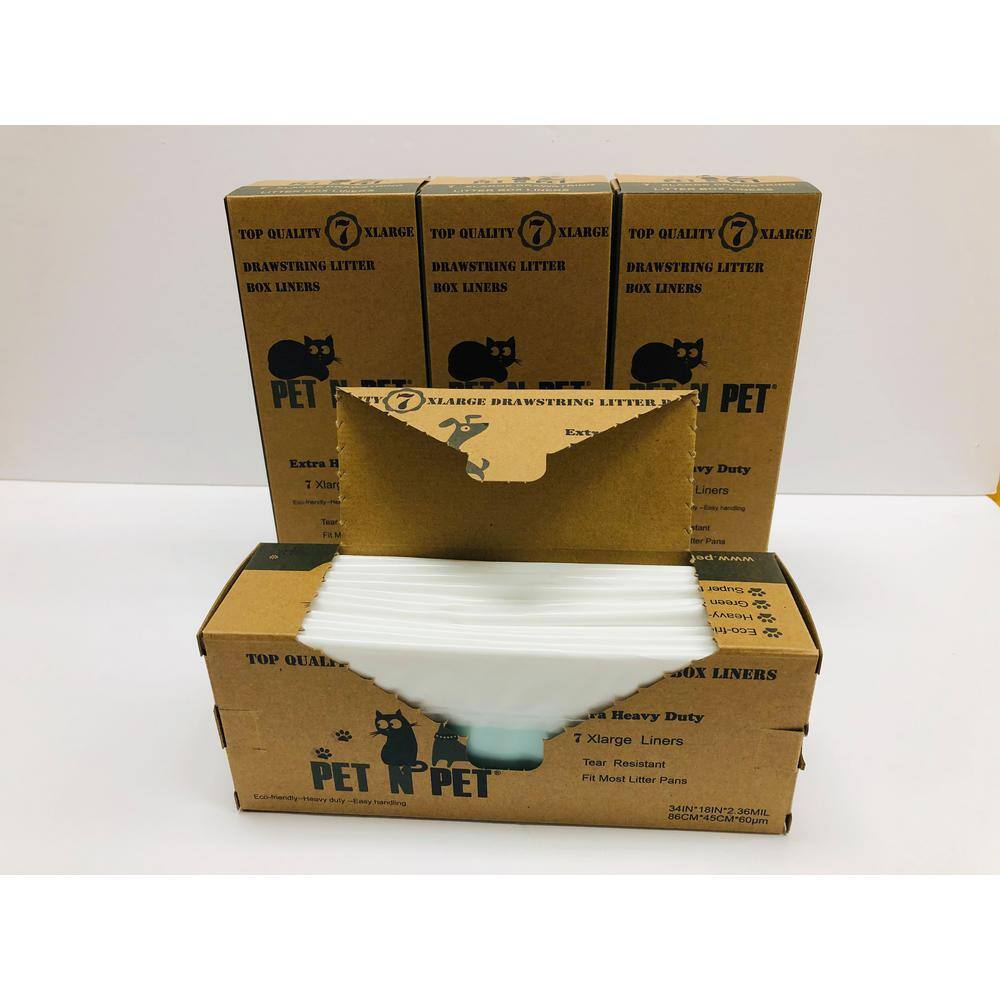 Pet N Pet X-Large Extra Heavy-Duty Cat Litter Box Cat Pan Liners (28 Liners-Box)