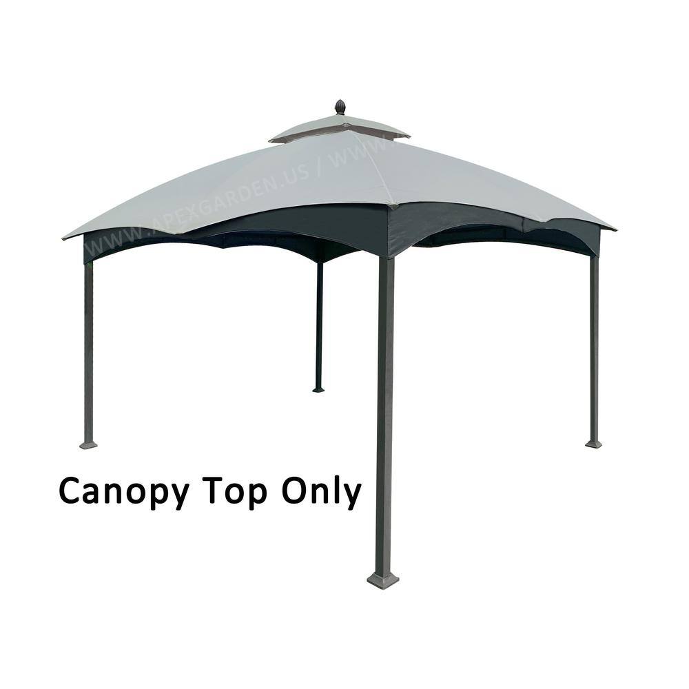 APEX GARDEN Replacement Canopy Top in Grey for 10 ft. x 12 ft. Gazebo