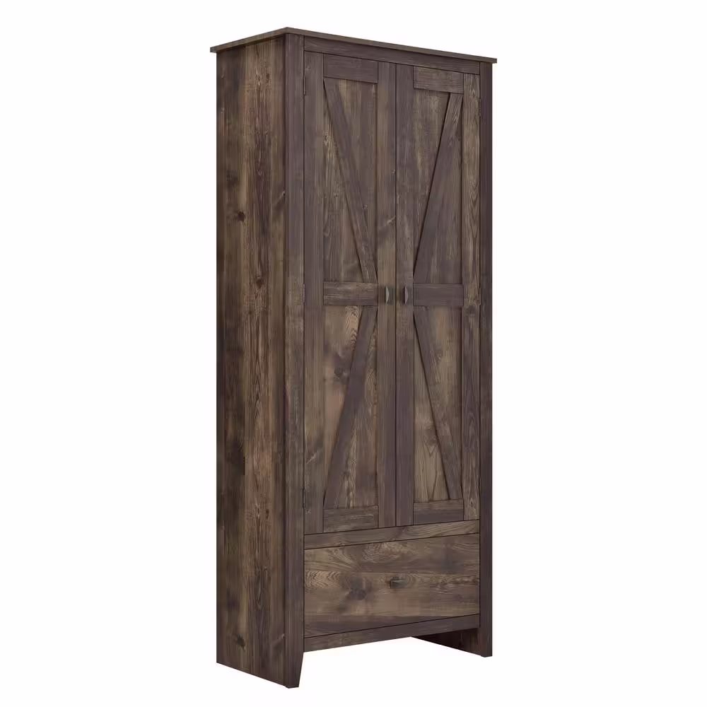 SystemBuild Brownwood 30 in. W Storage Cabinet in Rustic