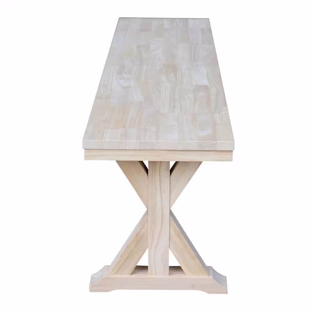 International Concepts Unfinished Canyon Trestle Bench