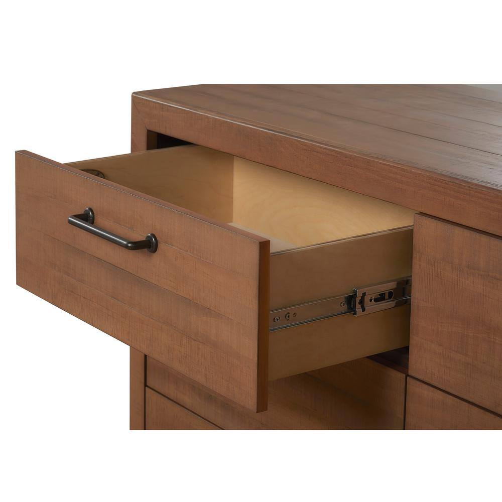 Evolur Stilnovo Mid Century Sugar Cane Double Dresser