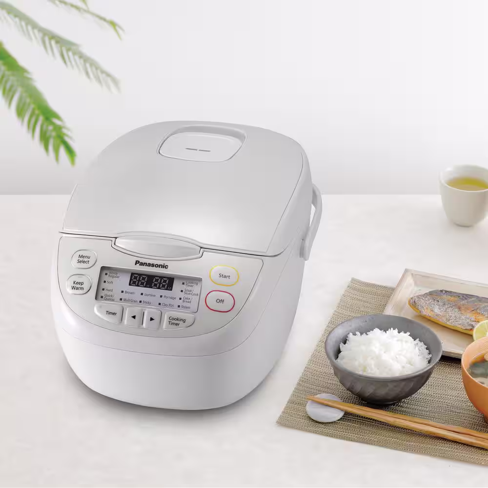 Panasonic White Electric Multi-Cooker Rice Cooker