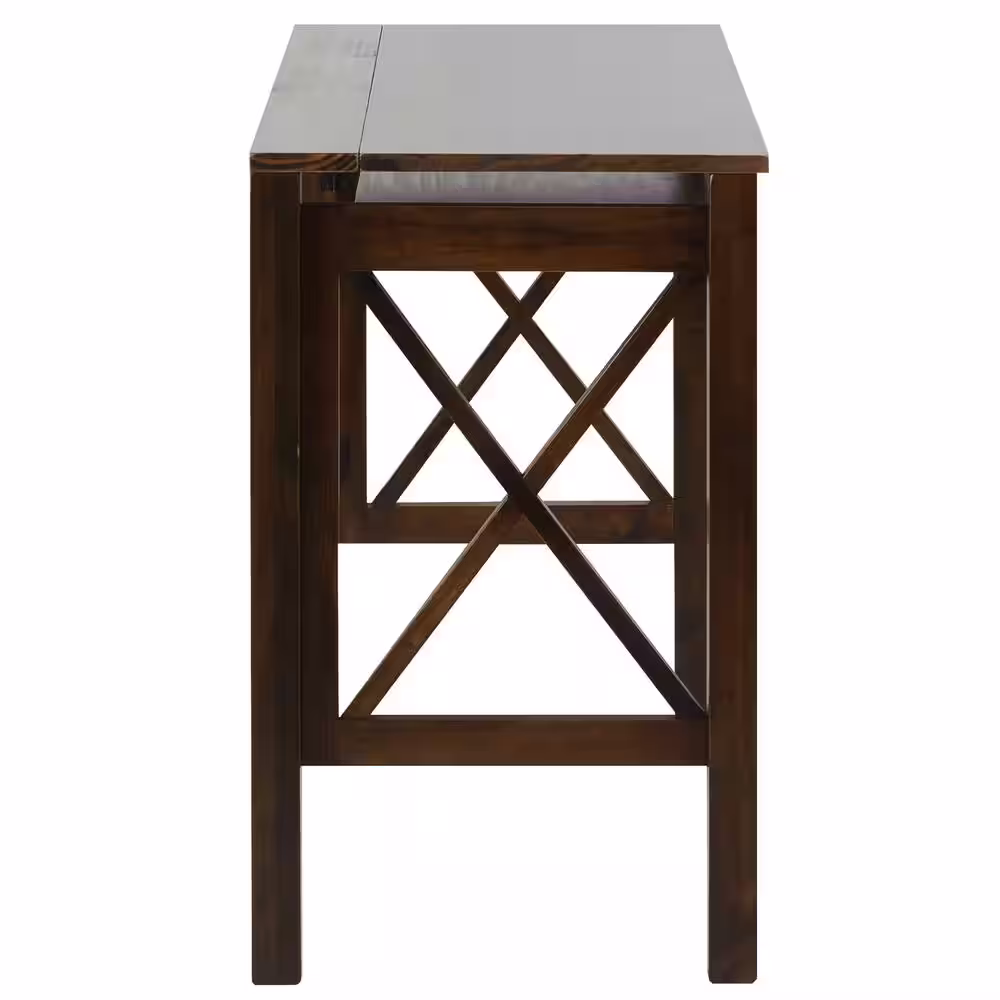 Casual Home X-Design Warm Brown Folding Desk with Pull-Out