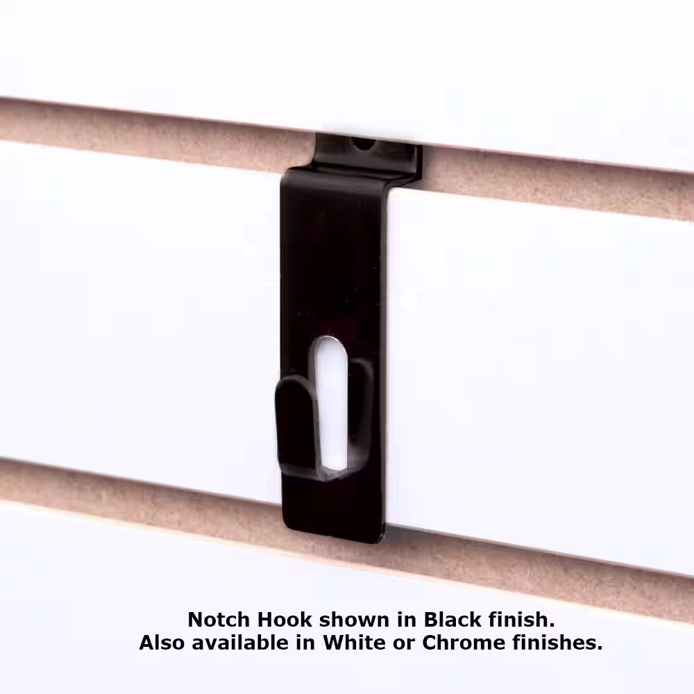 Econoco Black Flush Notch Hook for Gridwall (Pack of 96)