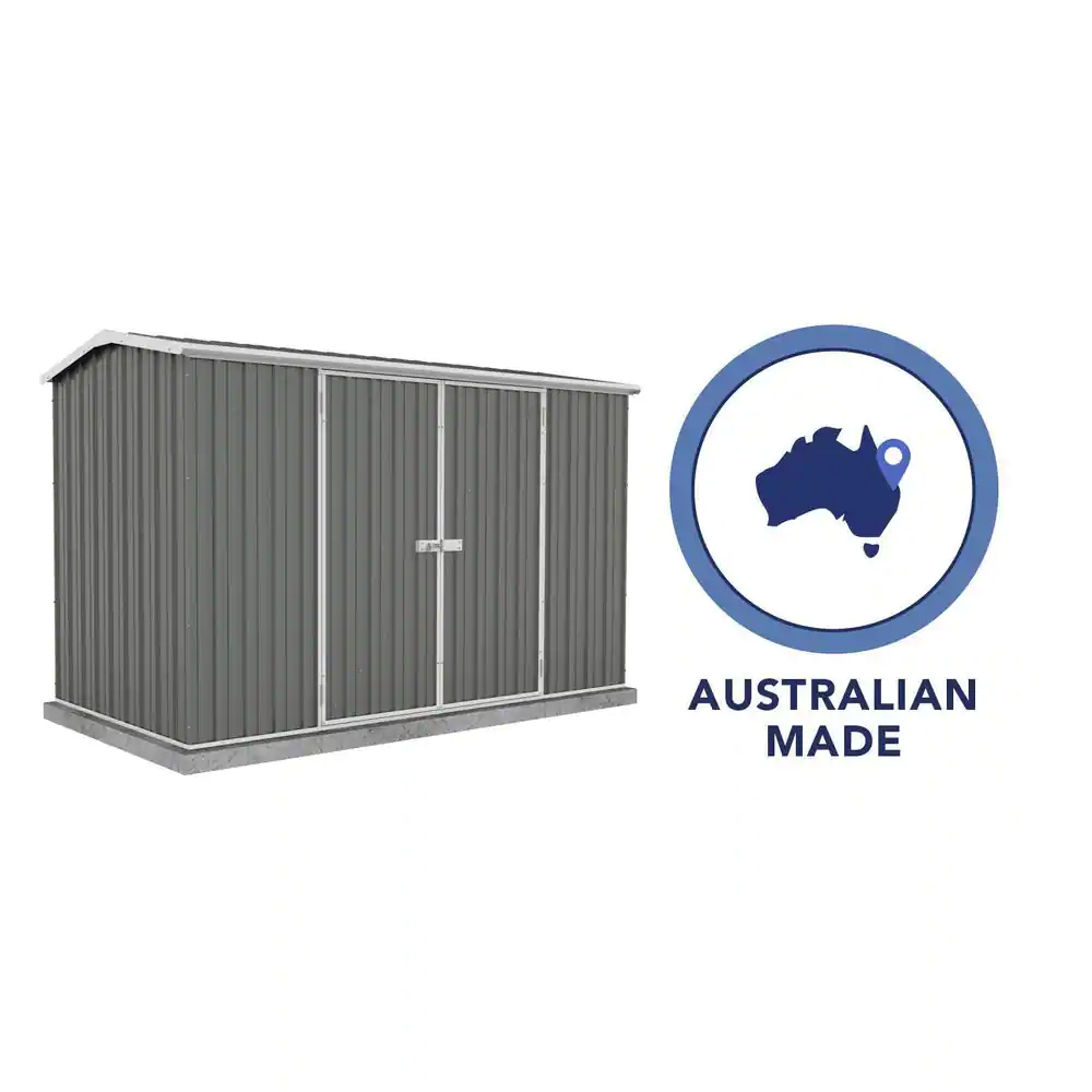 ABSCO Premier 10 ft. x 5 ft. Galvanized Steel Shed in Woodland Gray with SNAPTiTE assembly system (50 sq. ft.)