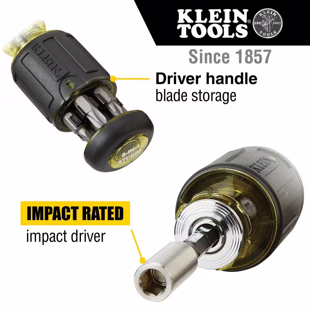 Klein Tools Adjustable Length Multi-Bit Screwdriver Set (2-Piece)