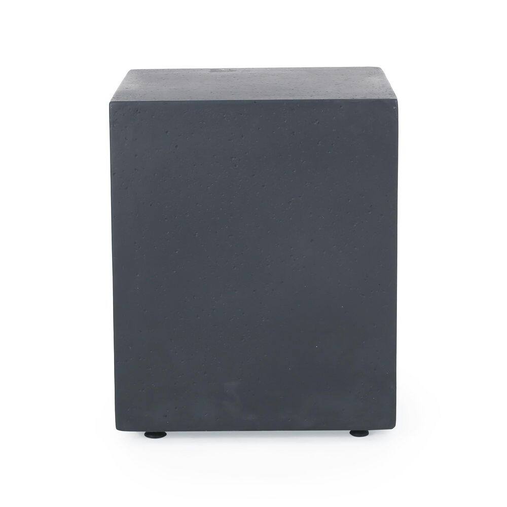 Noble House Gebo Dark Gray Bowl Stone Fire Pit with Tank Holder