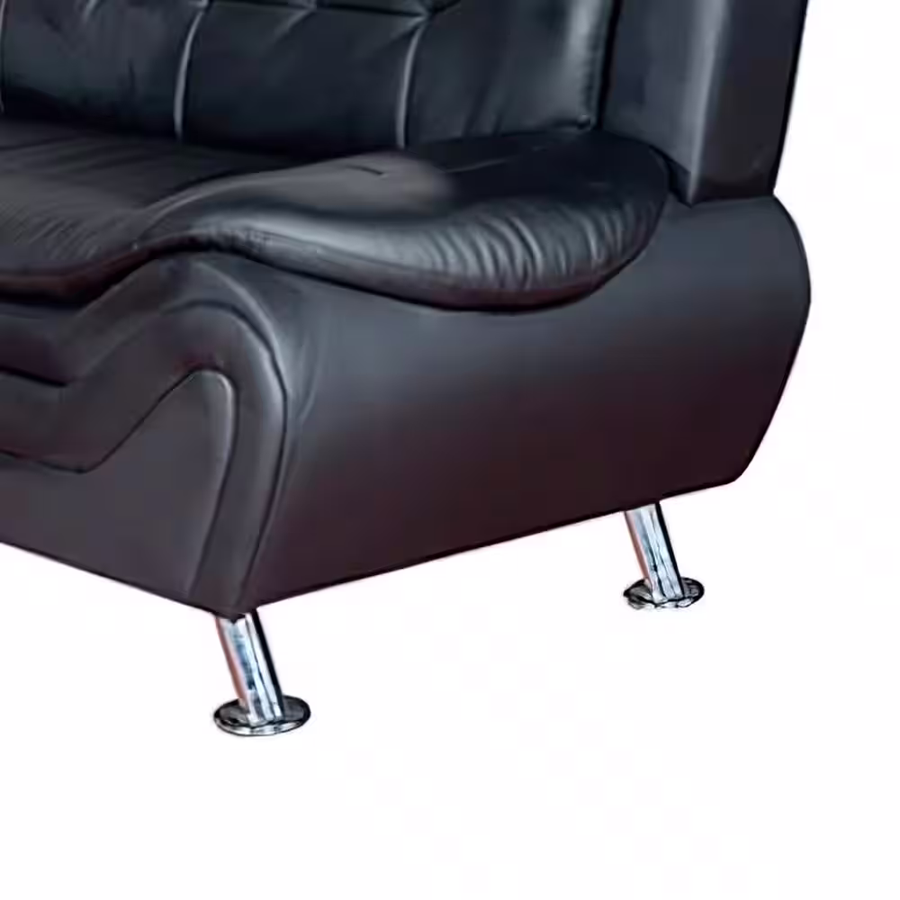 Star Home Living 3-Piece Black Leather Sofa Set